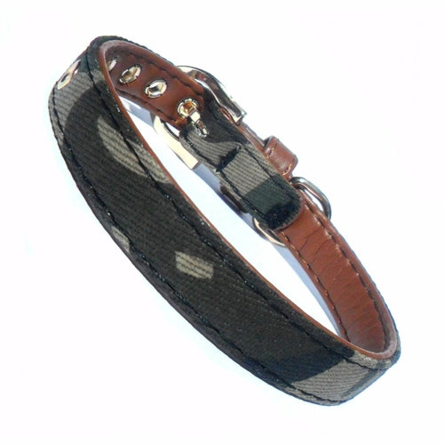 Brown Vegan Leather Collar