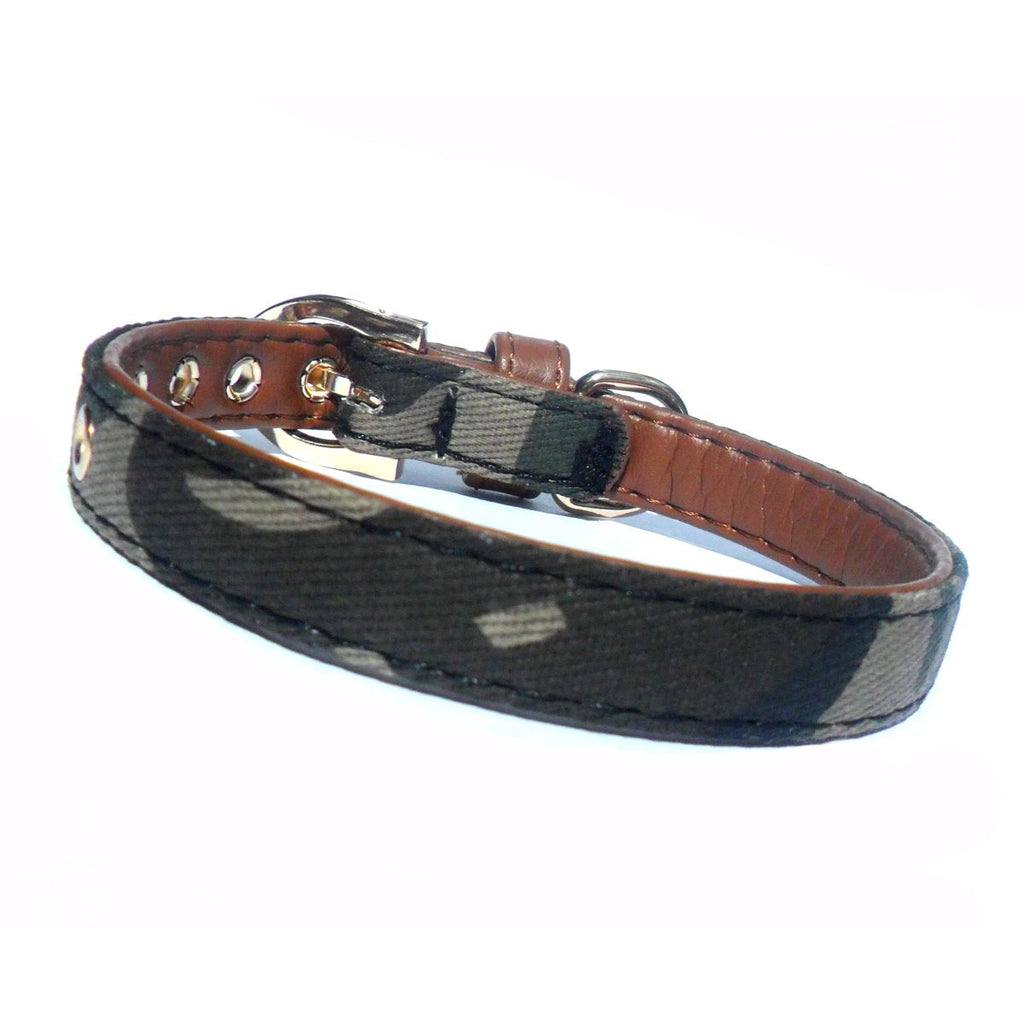 Brown Vegan Leather Collar