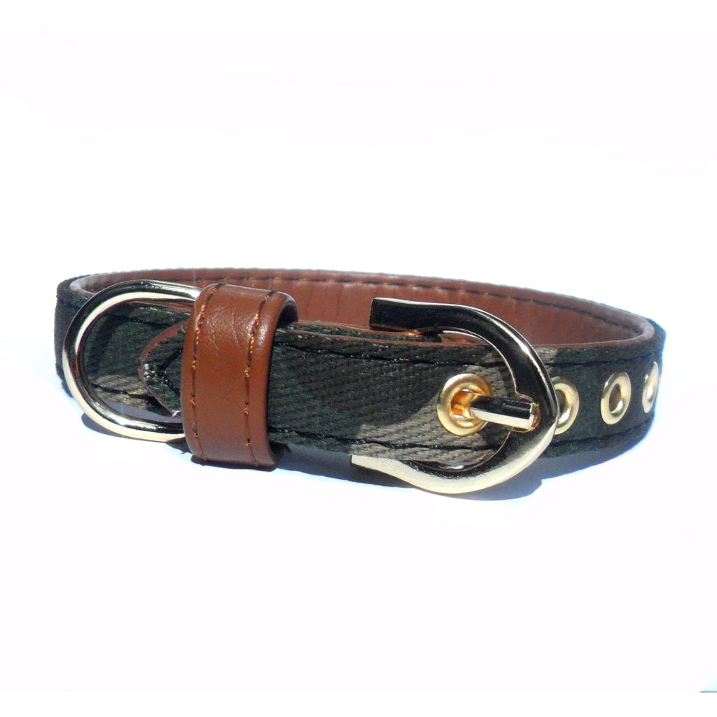 Brown Vegan Leather Collar